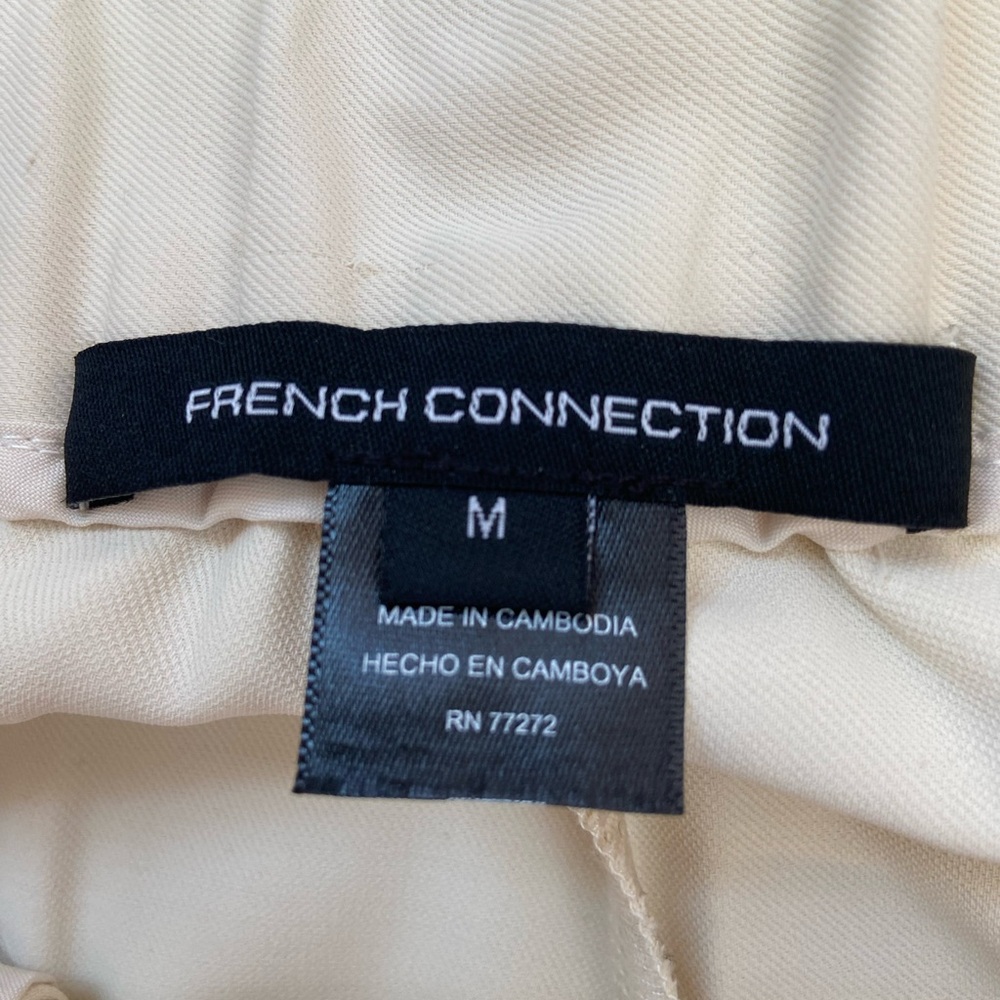 French Connection Cream Wide Leg Pants - Picture 3 of 8